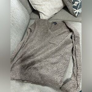 American Eagle Outfitters V-Neck Brown Sweater